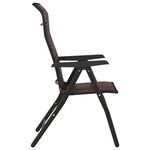 vidaXL Chaises pliables de jardin lot de 8 marron résine tressée