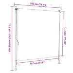 vidaXL Store roulant d'extérieur jaune et blanc 200x270 cm tissu acier