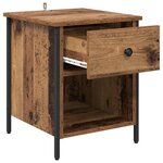 vidaXL Cabinet de chevet Bois ancien 40 x 42 x 50 cm Bois d'ingénierie