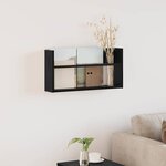 vidaXL Étagère à magazines avec étagère Chêne noir 60 x 12 x 30 cm