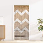 vidaXL Rideau de porte anti-insectes multicolore 200 x 90 cm Bambou