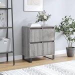 vidaXL Buffet Sonoma gris 60x35x70 cm Bois d'ingénierie