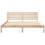 vidaXL Cadre de lit Marron 200 x 200 cm Bois massif en pin