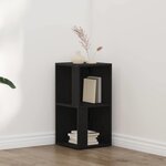 vidaXL Étagères d'angle Chêne noir 33 x 33 x 67 cm Bois d'ingénierie
