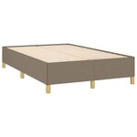 vidaXL Sommier à lattes de lit avec matelas taupe 120x190 cm tissu