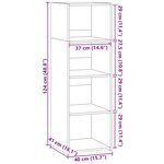 vidaXL Buffet gris béton 40x41x124 cm bois d'ingénierie
