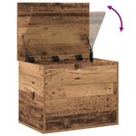 vidaXL Boîte de Rangement avec stockage Bois ancien 60 x 42 x 46 cm