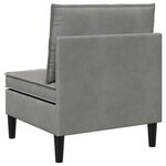 vidaXL Canapé moyen avec rangement Gris clair Velours