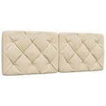 vidaXL Cadre de lit avec LED sans matelas crème 140x200 cm tissu