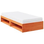 vidaXL Lit de jour avec matelas cire marron 90x190 cm bois pin massif