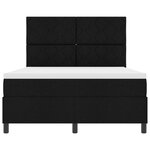 vidaXL Lit à sommier avec matelas & LED Noir 160x200 cm Tissu