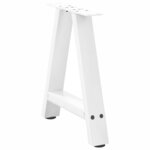 vidaXL Pieds de table basse en forme de A 2 pièces blanc 38 x (42-43) cm acier