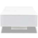 vidaXL Table basse blanc brillant
