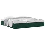 vidaXL Cadre de lit ottoman sans matelas vert foncé 200x200 cm velours