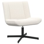 vidaXL Chaise d'Accent Crème Tissu Moyenne Ergonomique Chaise d'Accent