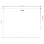 vidaXL Store enrouleur Protection UV Noir 180 x 140 cm Polyester