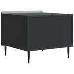 vidaXL Table basse avec tiroir Noir 49 x 50 x 42 cm Bois d'ingénierie