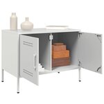 vidaXL Meubles TV 2 Pièces blanc 68x39x50 5 cm acier