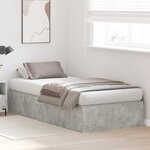 vidaXL Cadre de lit avec rangement Gris béton 80 x 200 cm