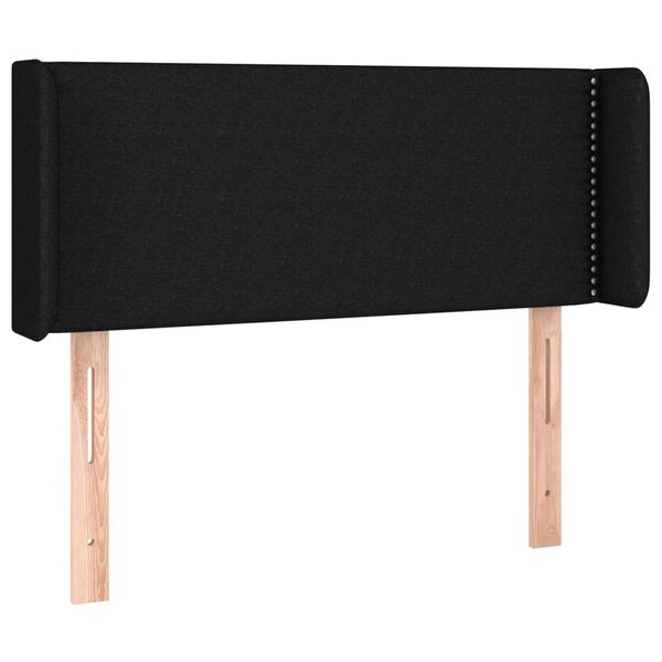 vidaXL Tête de lit avec oreilles Noir 83x16x78/88 cm Tissu