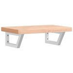 vidaXL Étagère de vasque murale acier et bois massif de hêtre