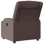 vidaXL Fauteuil de massage inclinable Marron foncé Tissu