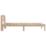 vidaXL Cadre de lit Marron 75 x 190 cm Bois massif en pin