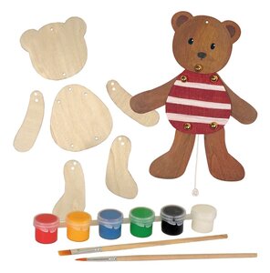 Ours pantin en bois a peindre -