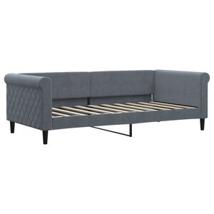 vidaXL Lit de repos gris foncé 90x190 cm velours
