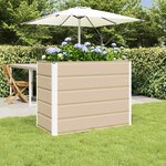 vidaXL Jardinière Ivoire 480 x 50 x 45 cm Acier galvanisé