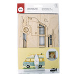 Motif de bois Camping - car  FSC100  nature  20x13 8x0 4cm  en 3 pces  1 Set