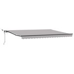 Auvent rétractable automatique vidaXL avec LED gris clair 450x300 cm