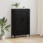 vidaXL Haut Armoire avec tiroir Chêne noir 70 x 31 x 115 cm