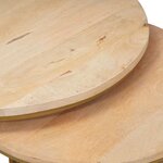 vidaXL Tables basses gigognes 3 Pièces Bois de mangue massif et acier
