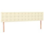 vidaXL Têtes de lit 2 Pièces Crème 100x5x78/88 cm Similicuir