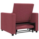 vidaXL Canapé Lit Simple Rouge bordeaux 90 x 165 x 87 cm tissu