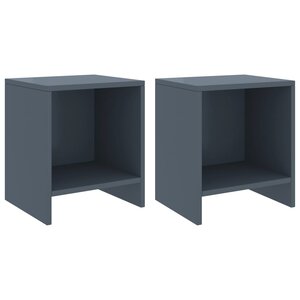 vidaXL Tables de chevet 2 Pièces Gris clair 35x30x40cm Bois de pin massif