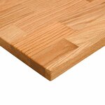 vidaXL Bureau Noir et Brun Clair 140 x 60 cm Bois de chêne massif
