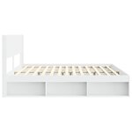 vidaXL Cadre de lit avec rangement et tête de lit Blanc 200 x 200 cm