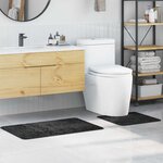 vidaXL Tapis de bain 2 Pièces Gris foncé 50 x 50 cm Polypropylène