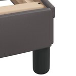 vidaXL Lit avec matelas gris 180x200 cm similicuir