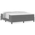 vidaXL Lit box spring avec matelas - Gris clair  Taille super king  tissu en velours côtelé