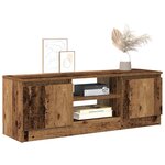 vidaXL Meuble TV vieux bois 102x30x36 cm bois d'ingénierie