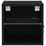 Cabinet TV LED vidaXL 2 Pièces Chêne Noir 30x28 5x30 cm Bois contraint
