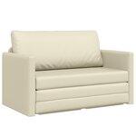 vidaXL Canapé-lit de sol 2-en-1 Crème 124x71x78 cm en cuir synthétique