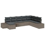 vidaXL Ensemble de canapé de jardin 8 Pièces 319 x 209 x 85 cm Poly rotin