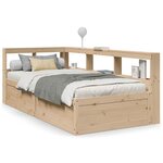 vidaXL Lit bibliothèque sans matelas 90x190 cm bois de pin massif