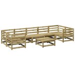 vidaXL Salon de jardin 8 Pièces bois de pin imprégné