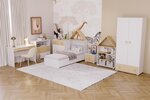 Bibliothèque Puffi - blanc et érable  tiroir
