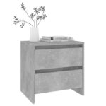 vidaXL Table de chevet Gris béton 45x34 5x44 5 cm Aggloméré